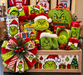 Grinch-Inspired Christmas Gift Crate | Personalized Holiday Gift Box with Cozy Blanket, Plush & Accessories