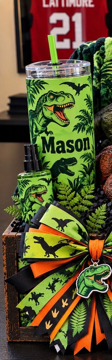 Personalized Dinosaur Gift Basket for Boys