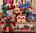 Deluxe Christmas Gift Crate for Kids | Santa Teddy Bear, LEGO, Dinosaur & Holiday Keepsake Box