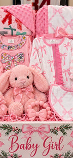 Baby Girl Christmas Gift Basket Crate