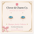 Sky Blue Crystal Marquis Stud Earrings