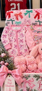 Baby Girl Christmas Gift Basket Crate