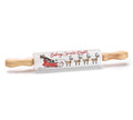 Christmas Rolling Pin with Santa & Reindeer | Holiday Baking Gift