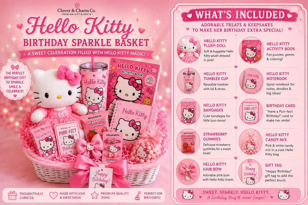 Hello Kitty Birthday Sparkle Basket