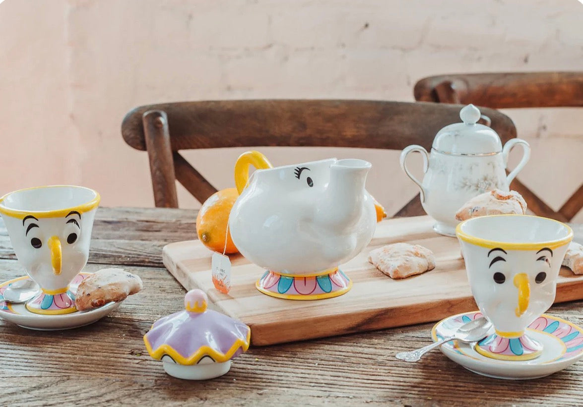 Mrs. Potts & Chip Inspired Ceramic Tea Set | 5-Piece Collectible Tea Service