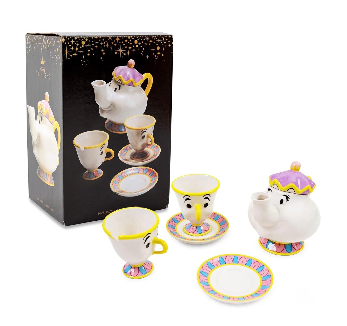 Mrs. Potts & Chip Inspired Ceramic Tea Set | 5-Piece Collectible Tea Service