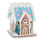 Lighted Pastel Gingerbread House Christmas Decoration