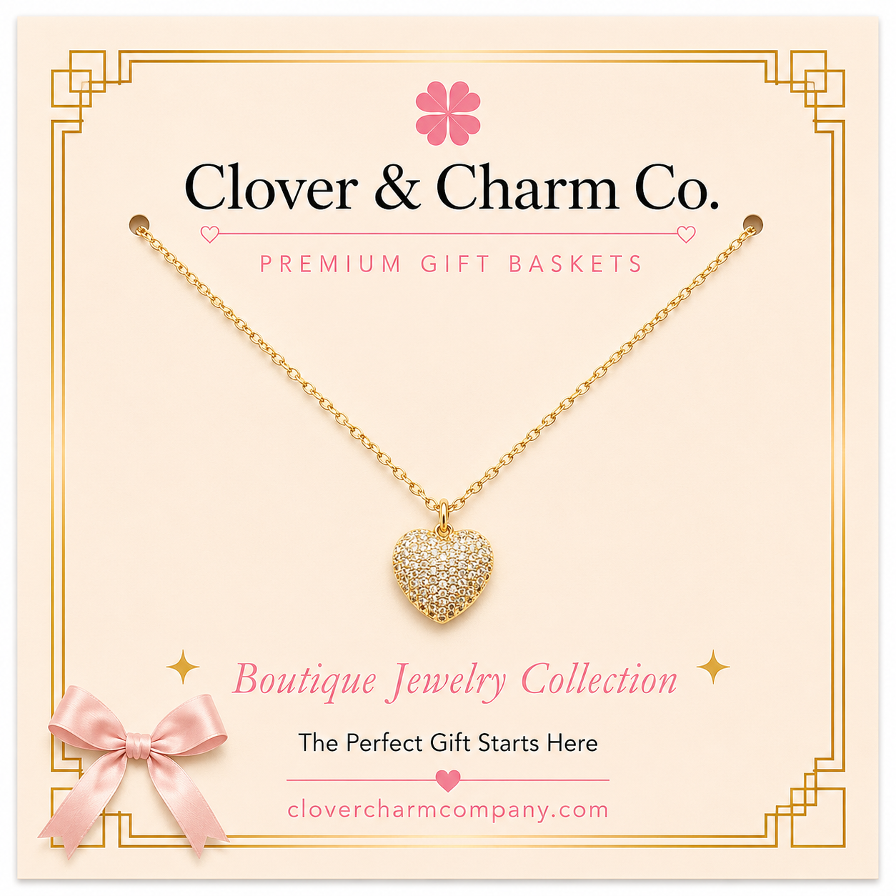 Crystal Heart Pendant Necklace