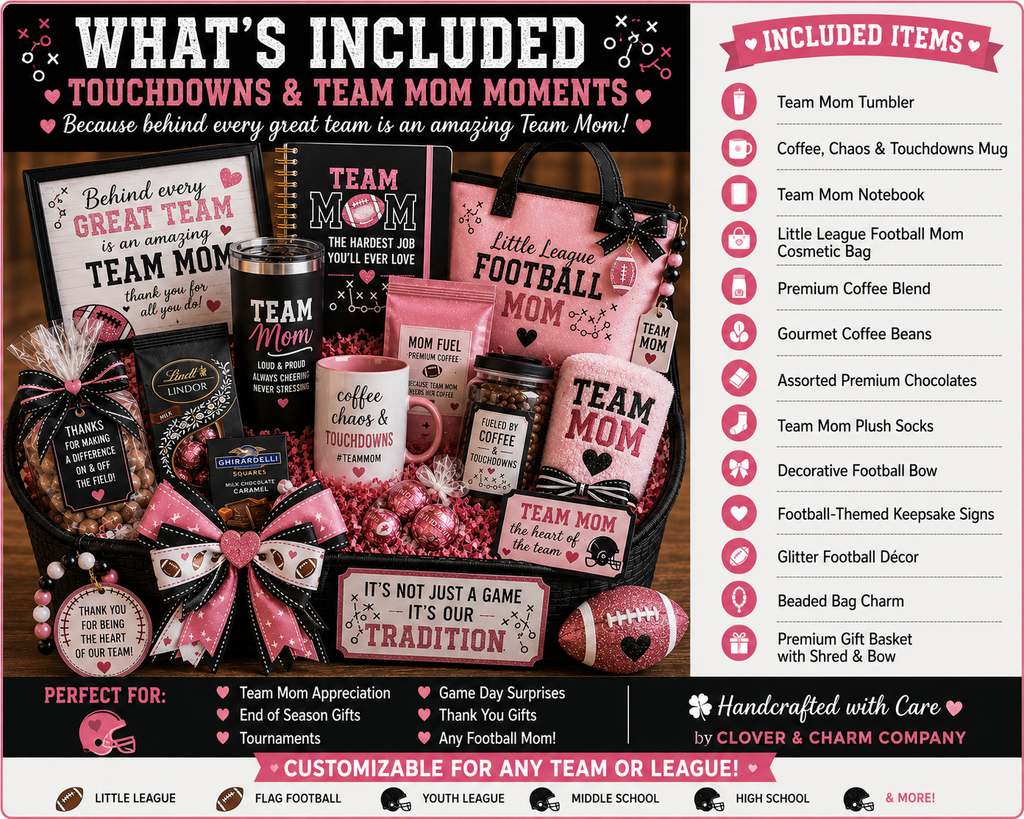 Touchdowns & Team Mom Moments Gift Basket