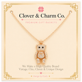Crystal Teddy Bear Pendant Necklace