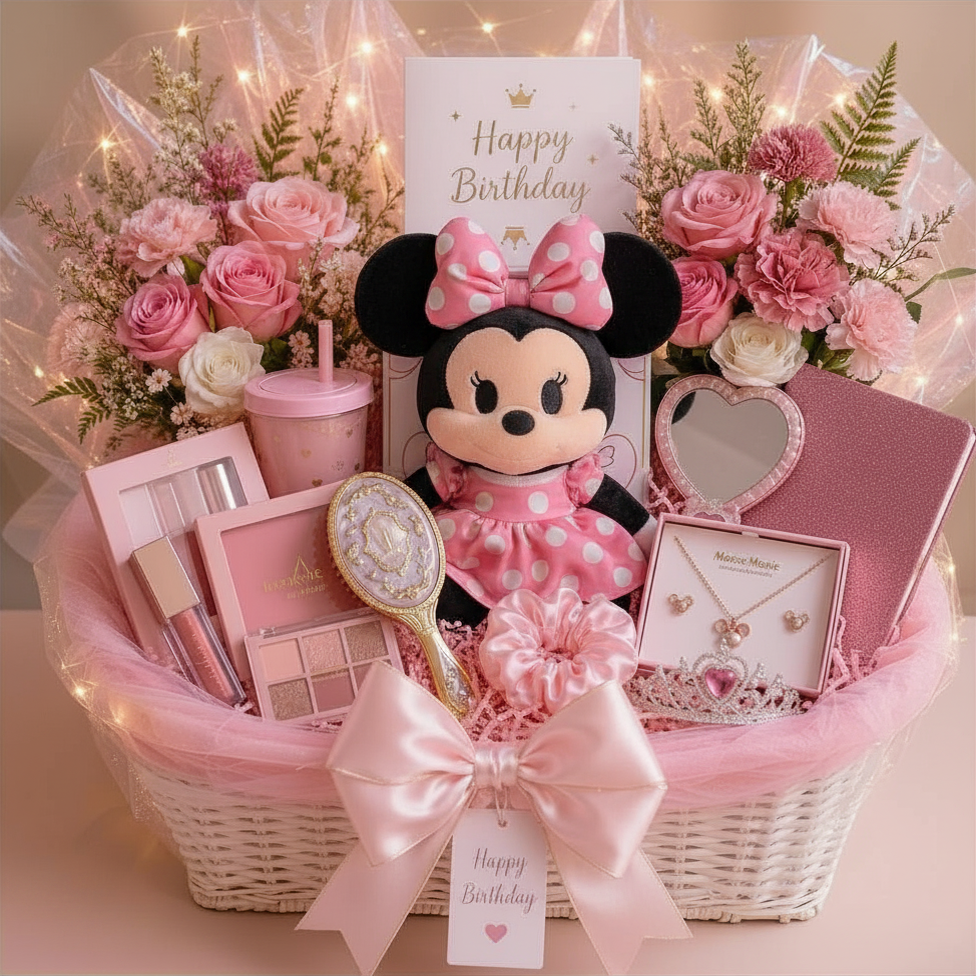 Minnie’s Pink Dream Birthday Basket