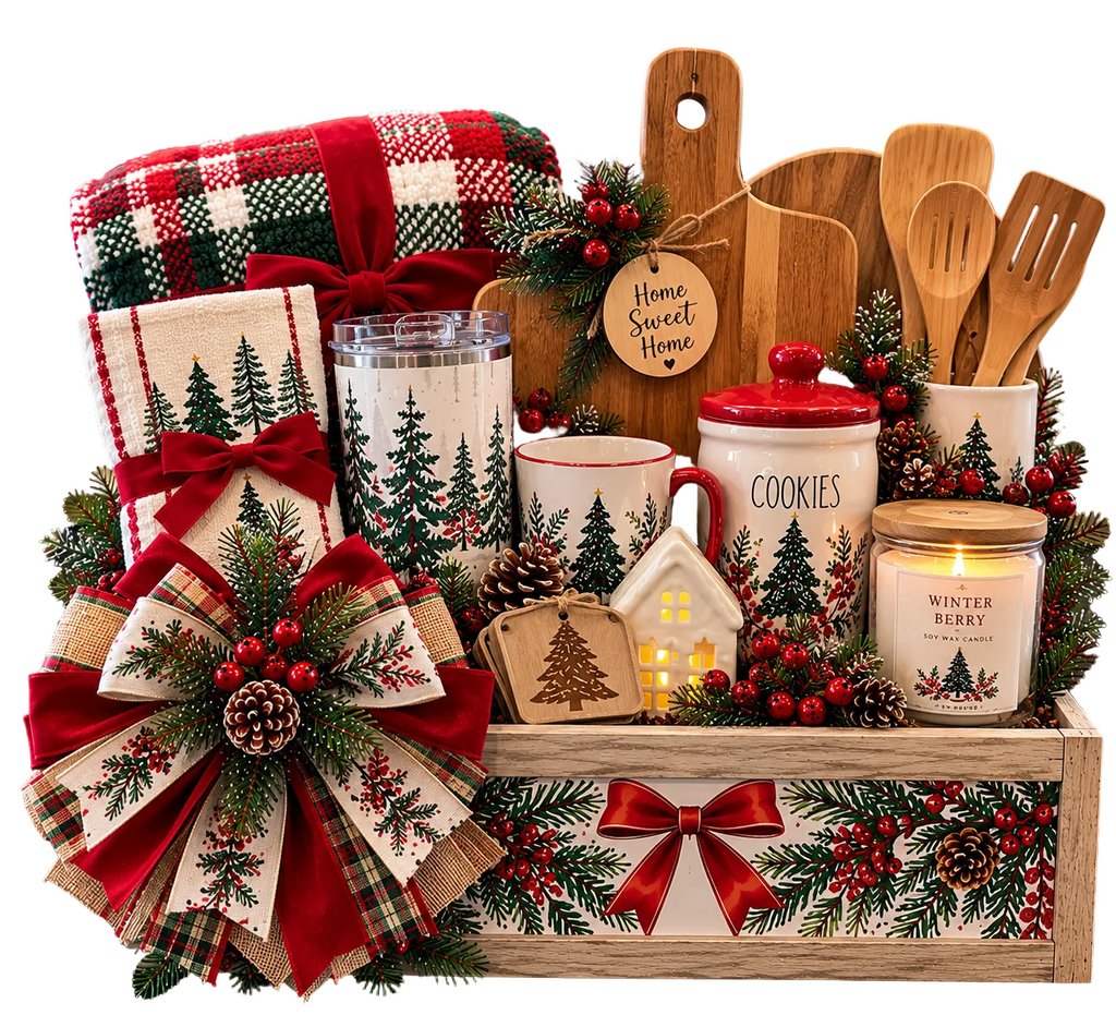 Luxury Christmas Home Gift Crate | Holiday Kitchen & Cozy Christmas Gift Collection