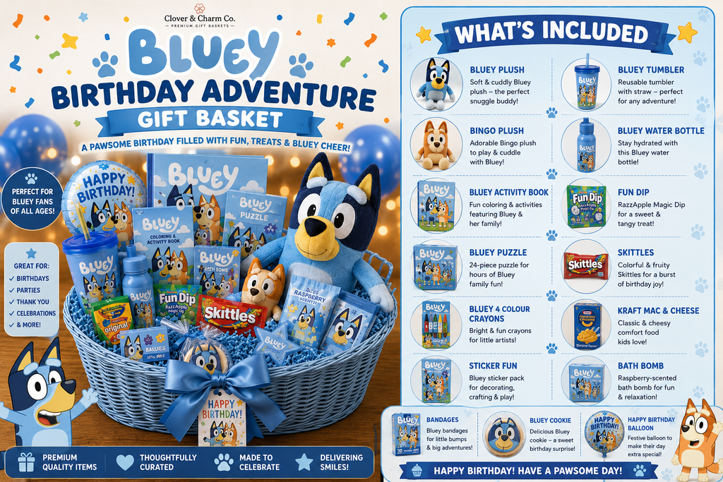 Bluey Birthday Adventure Gift Basket