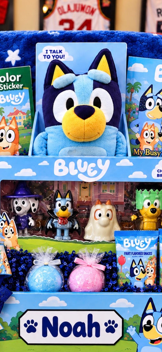 Personalized Bluey Gift Crate for Kids | Custom Birthday & Special Occasion Gift