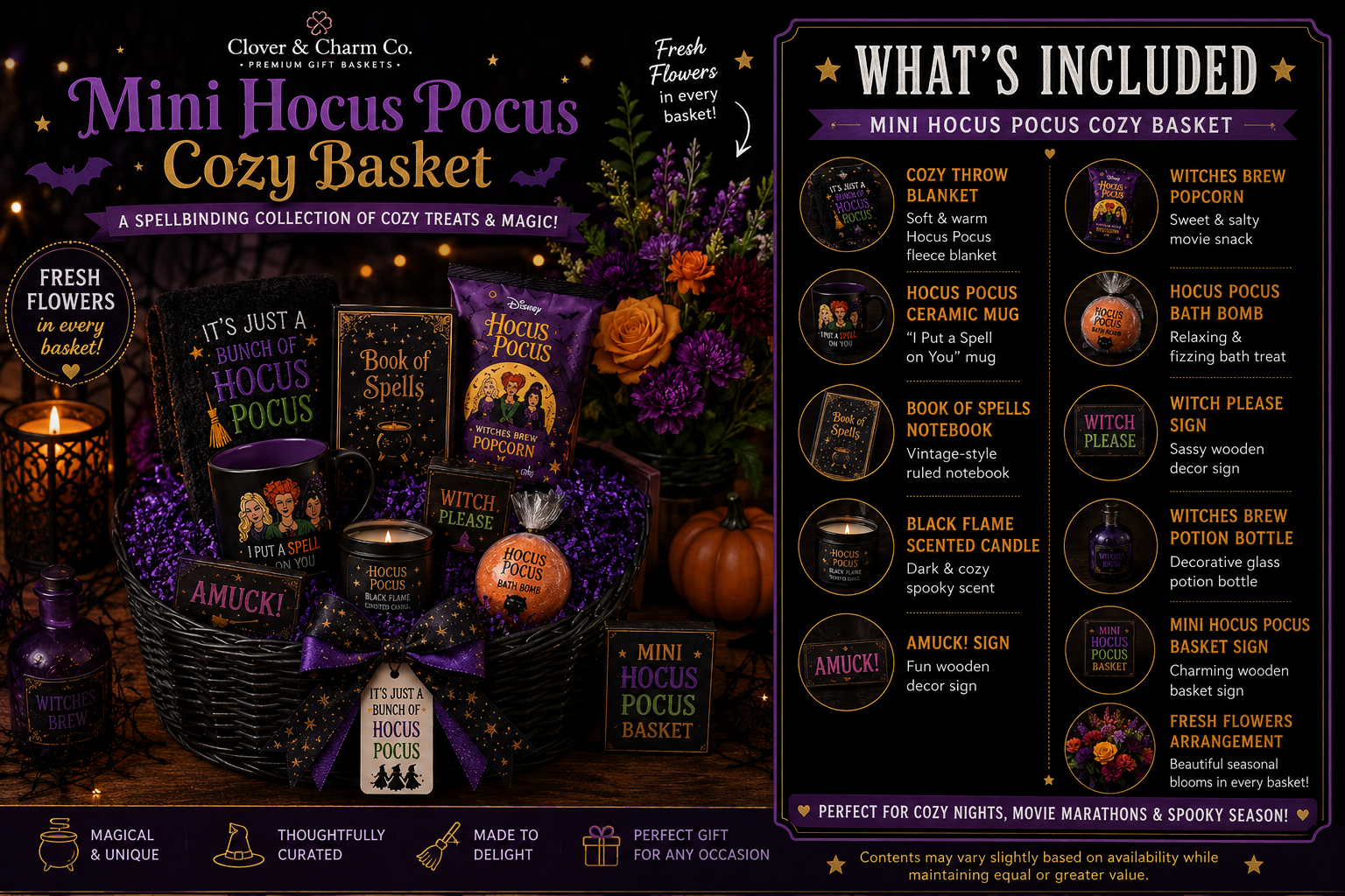 Mini Hocus Pocus Cozy Basket