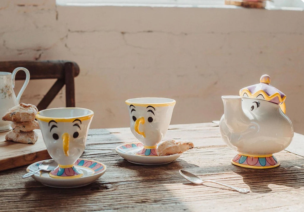 Mrs. Potts & Chip Inspired Ceramic Tea Set | 5-Piece Collectible Tea Service
