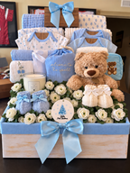 Luxury Personalized Baby Gift Crate – Custom Newborn & Baby Shower Gift