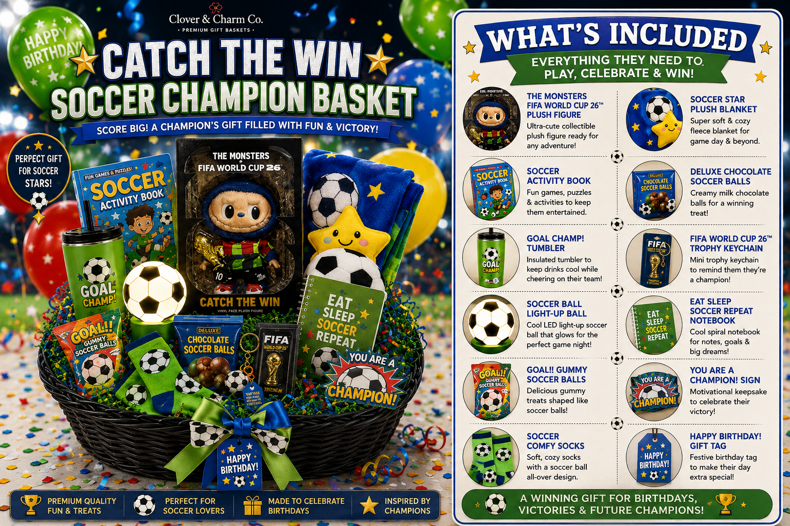Catch the Win Soccer Champion Basket