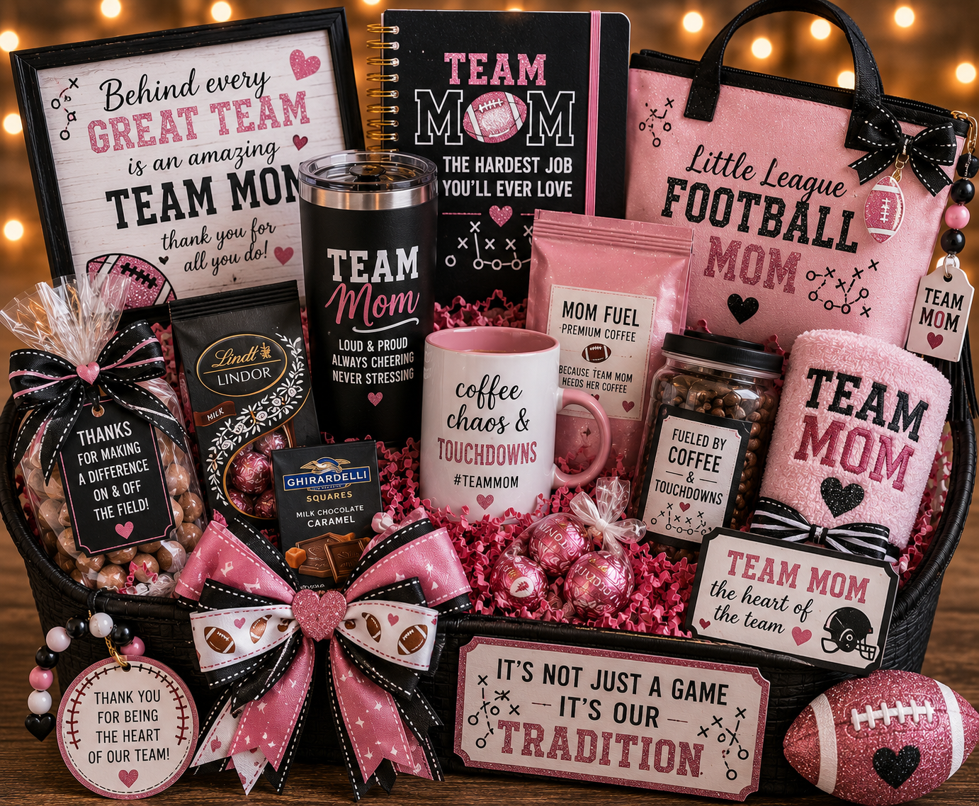 Touchdowns & Team Mom Moments Gift Basket