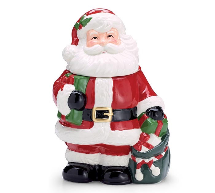 Santa Claus Ceramic Christmas Cookie Jar