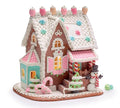 Lighted Pastel Gingerbread House Christmas Decor