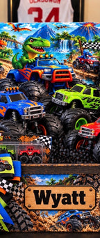 Personalized Monster Truck Gift Basket for Boys