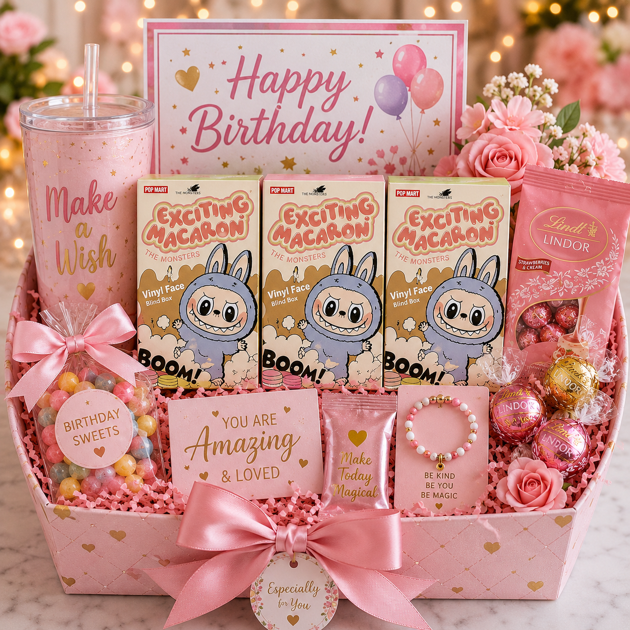 Labubu Birthday Gift Basket For Girls