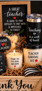 Teacher Appreciation Gift Crate, Custom Teacher Gift Basket, Thank You Teacher Gift, End of Year Teacher Gift
