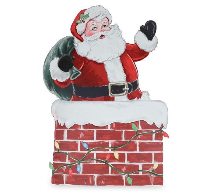 Santa Claus Chimney Christmas Porch Sign