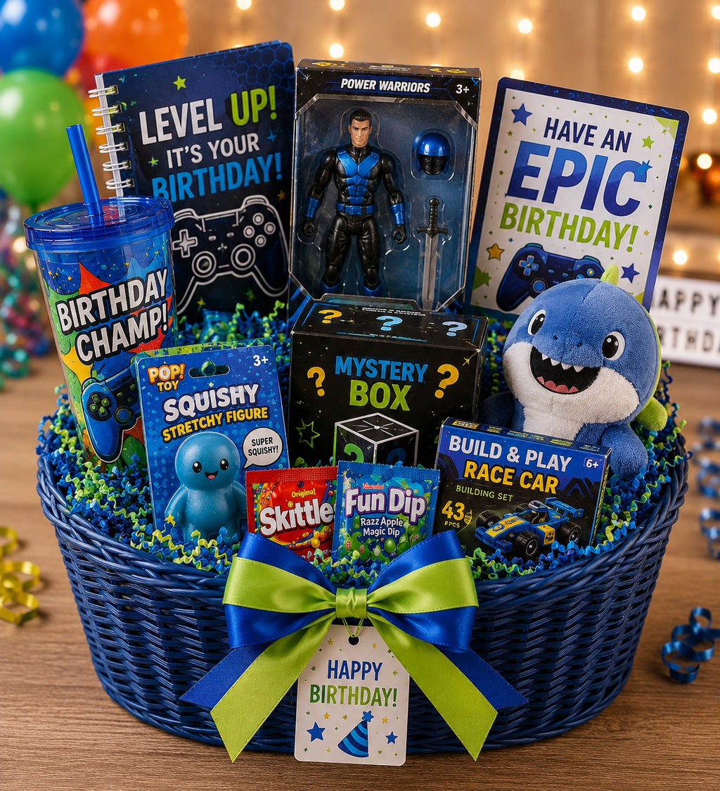 Level Up Birthday Basket Small
