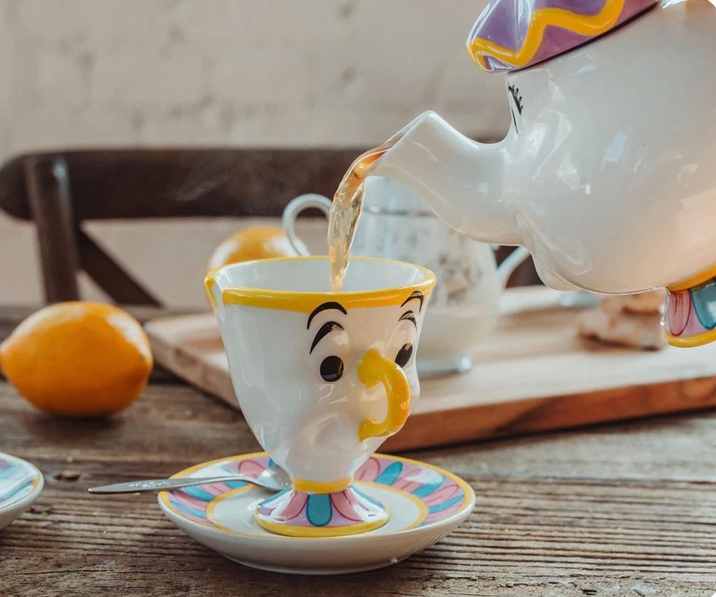 Mrs. Potts & Chip Inspired Ceramic Tea Set | 5-Piece Collectible Tea Service