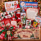 Personalized Elf on the Shelf Christmas Gift Crate for Boys