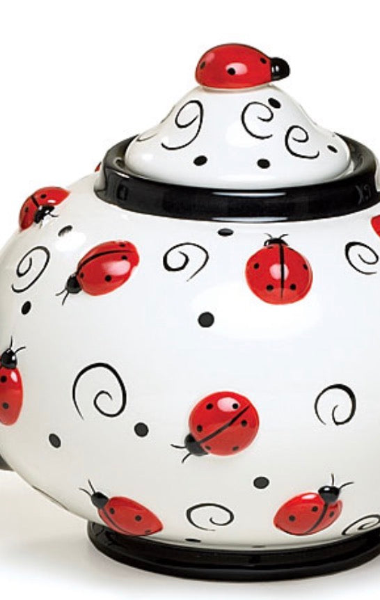 Hand-Painted Ladybug Ceramic Teapot | Gift for Tea Lovers
