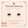 Sapphire Blue Crystal Stud Earrings