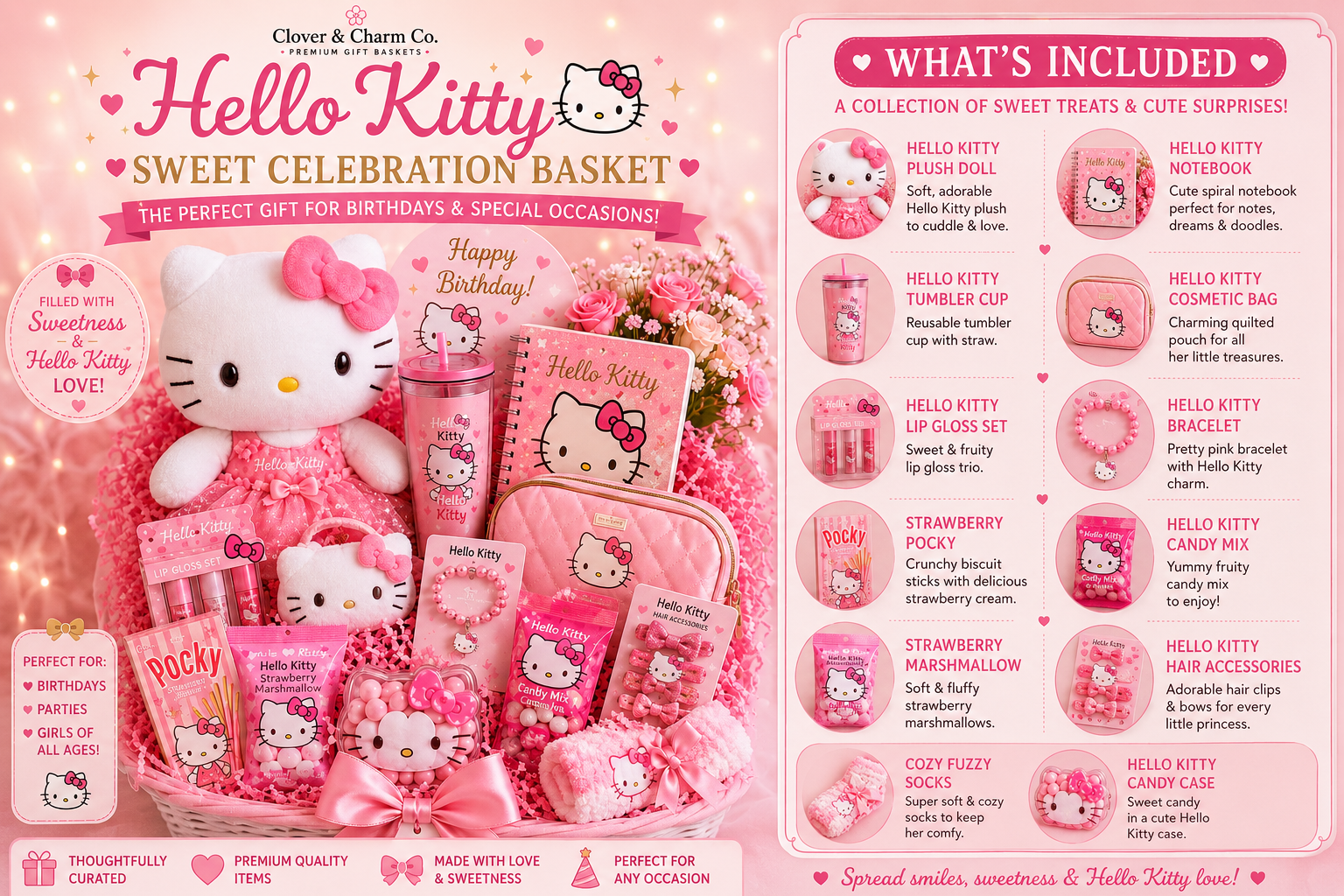Hello Kitty Sweet Celebration Basket