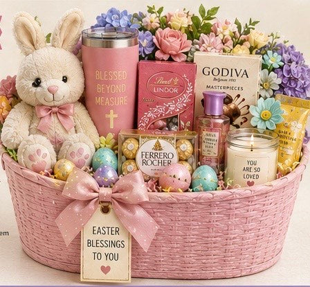 Bunny Kisses & Spring Wishes Deluxe Basket