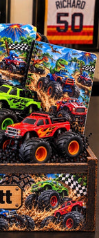Personalized Monster Truck Gift Basket for Boys