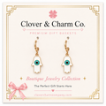 White Hamsa Evil Eye Hoop Earrings