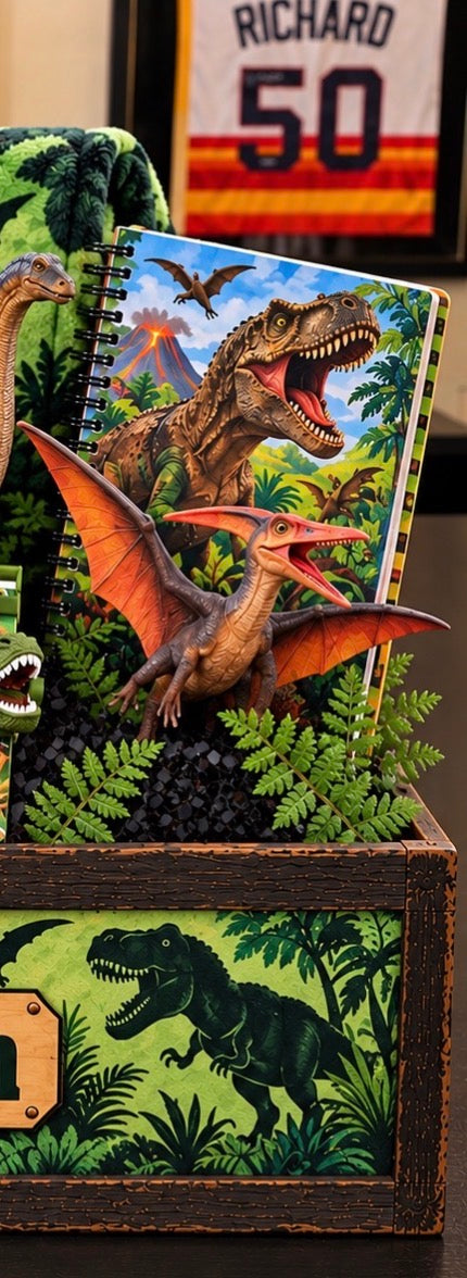 Personalized Dinosaur Gift Basket for Boys