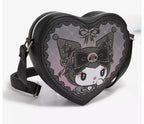 Sanrio x Loungefly Kuromi Heart Crossbody Bag | Gothic Lolita Heart Purse