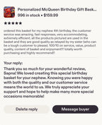 Lightning McQueen Adventure Birthday Basket