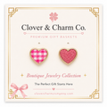 Sweetheart Pink Heart Stud Earrings