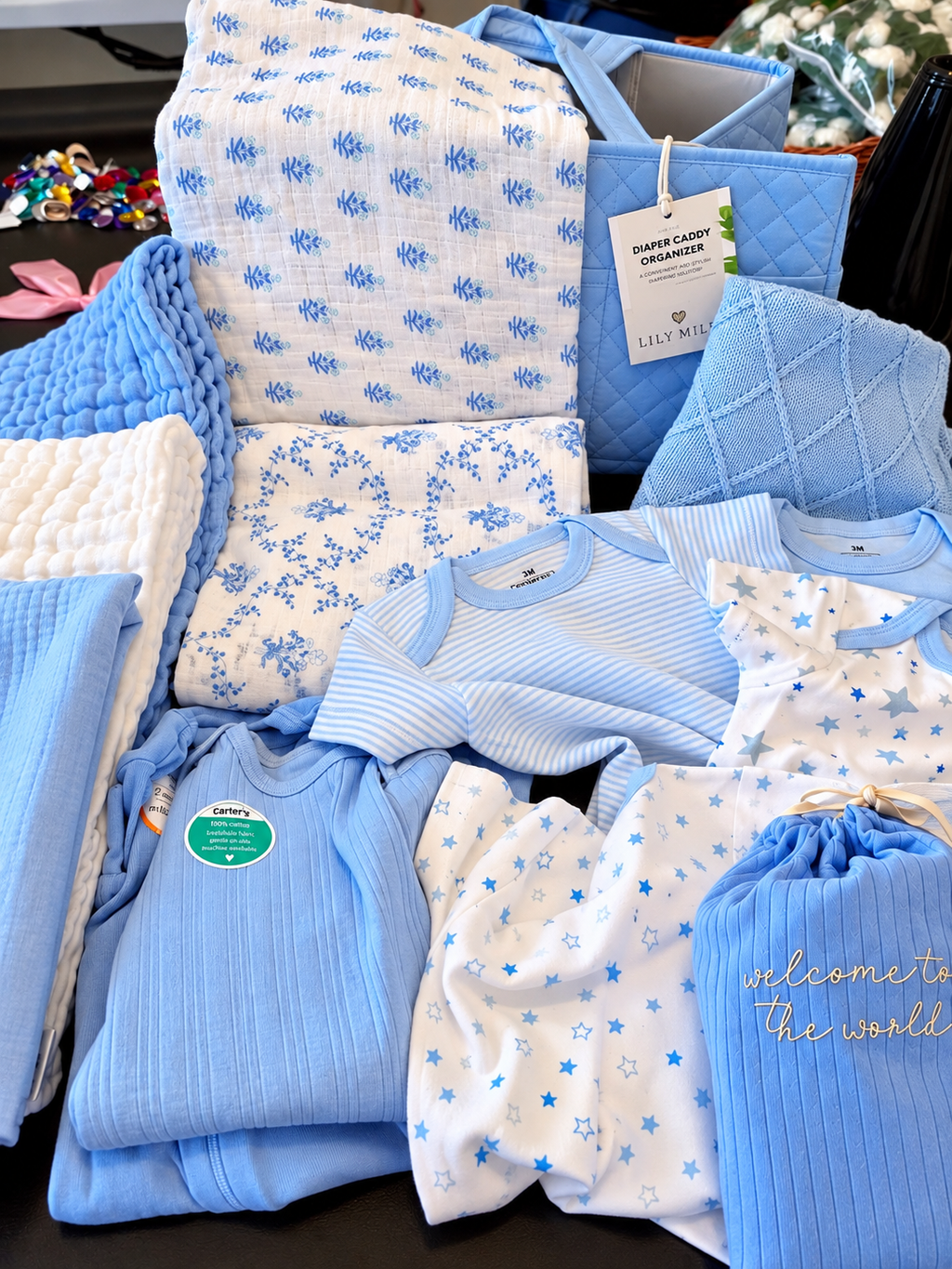 Luxury Personalized Baby Gift Crate – Custom Newborn & Baby Shower Gift