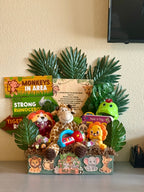 Jungle Adventure 1st Birthday Gift Basket - Wild One baby Gift