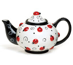 Hand-Painted Ladybug Ceramic Teapot | Gift for Tea Lovers