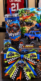 Personalized Monster Truck Gift Basket for Boys