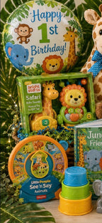 Wild One 1st Birthday Gift Basket - Safari Baby Gift