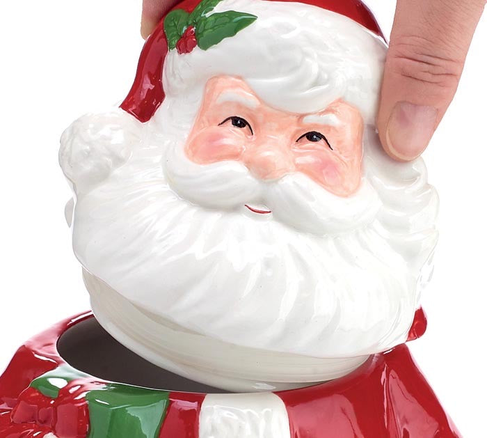 Santa Claus Ceramic Christmas Cookie Jar