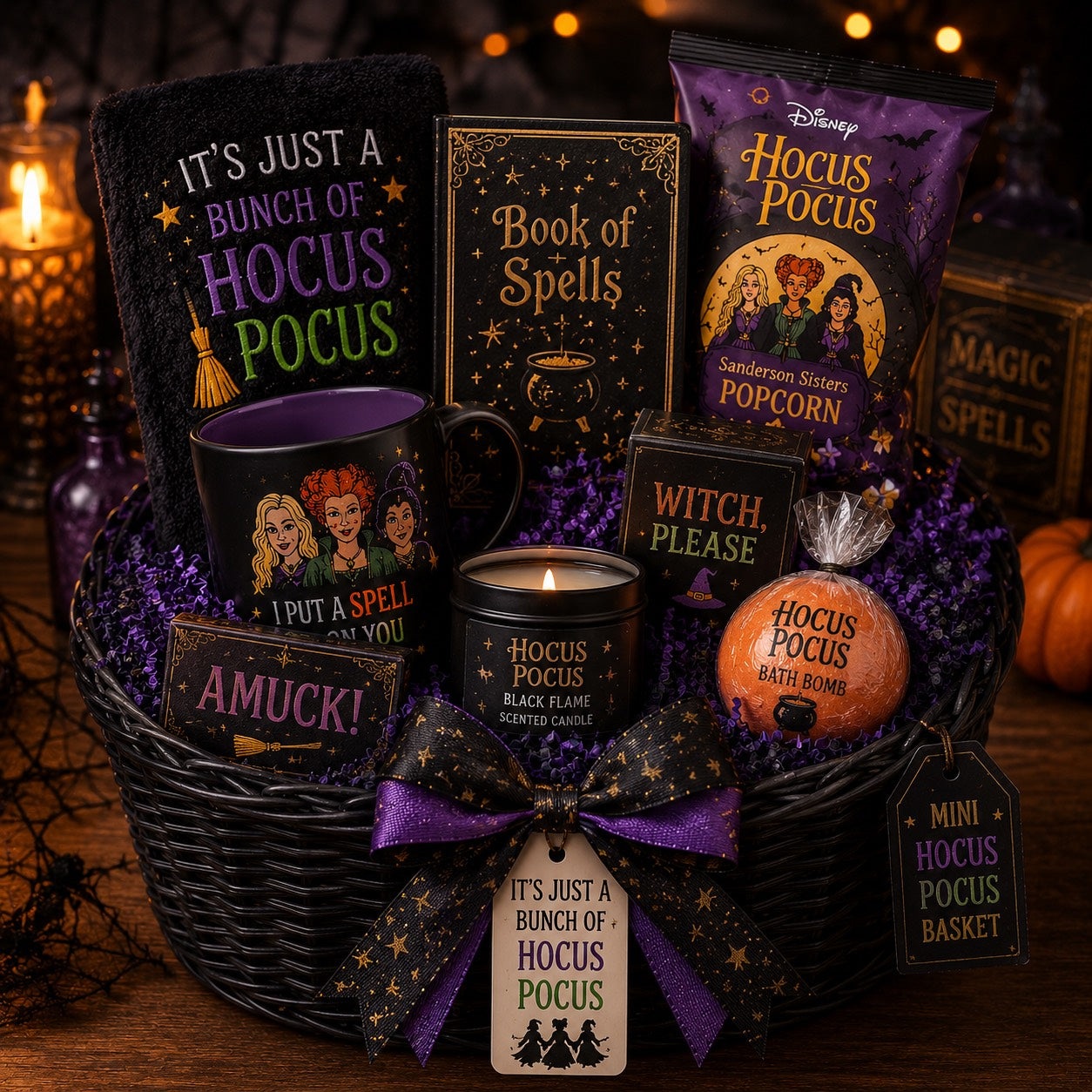 Mini Hocus Pocus Cozy Basket