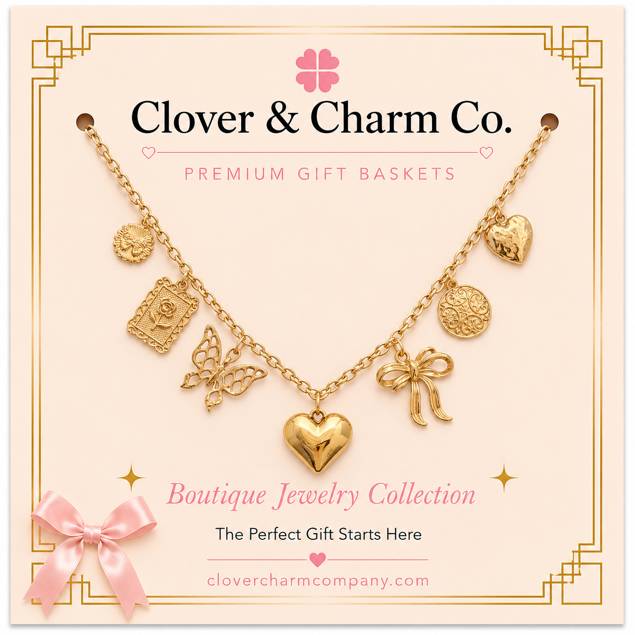 Golden Charm Story Necklace